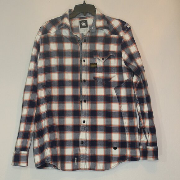 G-Star Raw "Deck Windsor” Short Sleeve Shirt Zip R5204 Cotton men; size XL - Picture 2 of 9